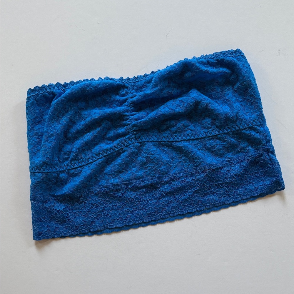 Gilly Hicks Blue Lace Bandeau Top